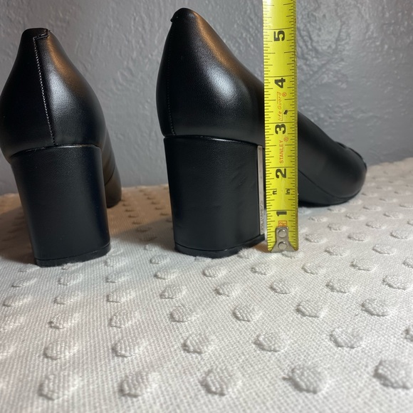 Calvin Klein Almond Toe Pump with Silver and Patent Leather Detail - Picture 8 of 16